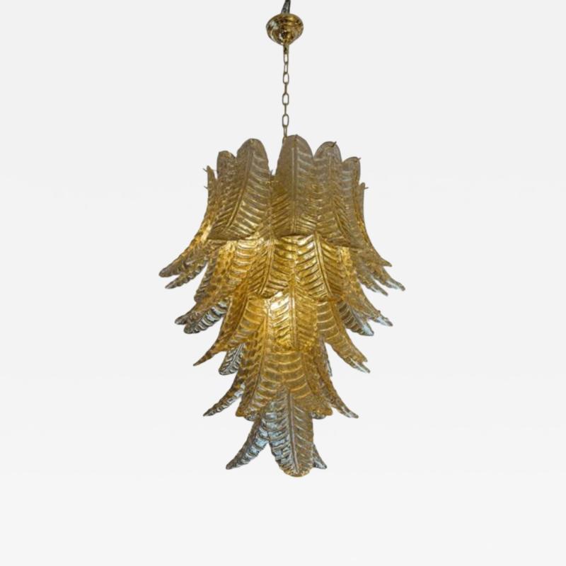 Golden Fern Lamp in Murano Glass