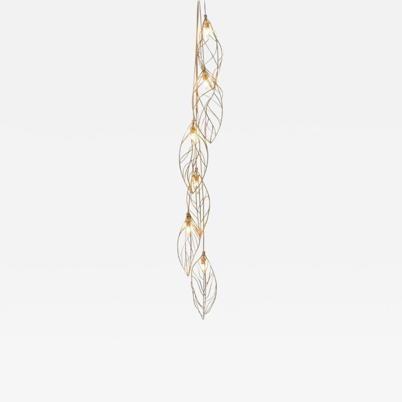 Golden Leaves Brass Pendant