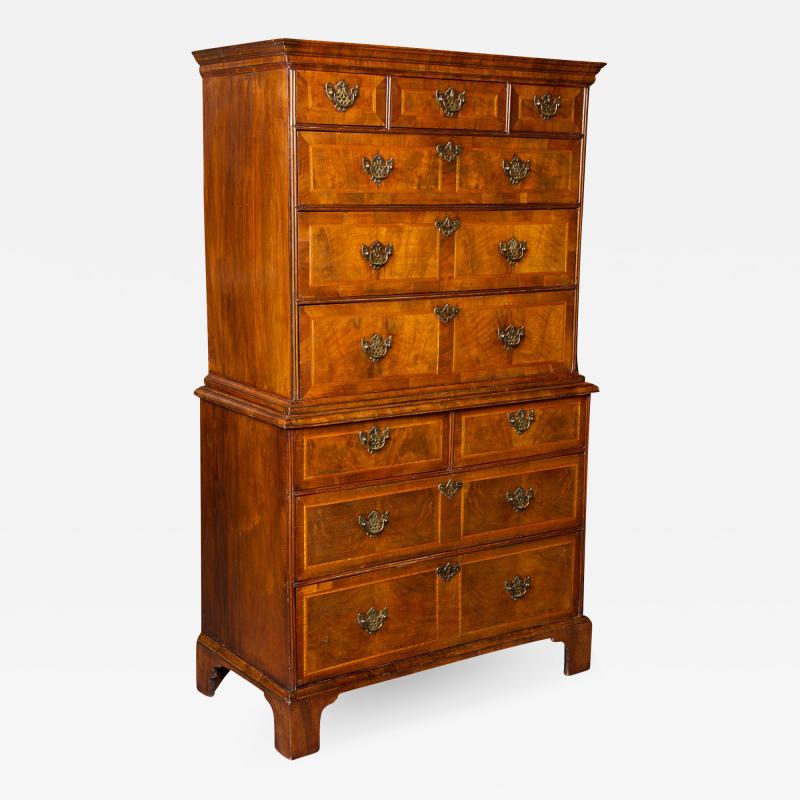 Good George I II Walnut Chest on Chest