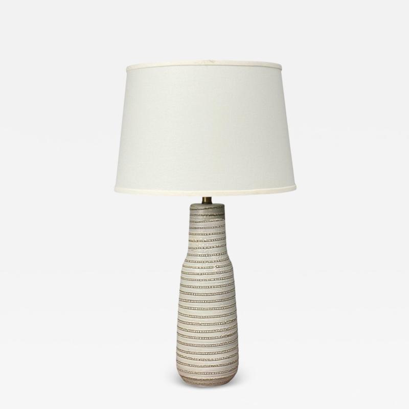Gordon Jane Martz Gordon Jane Martz Large Table Lamp Light Grey Ceramic USA 1960s