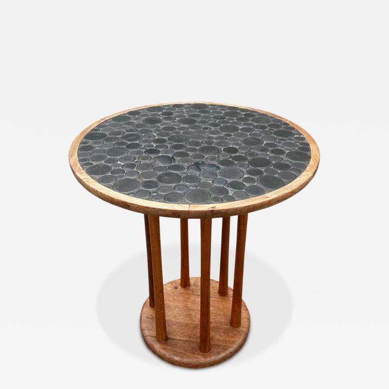 Gordon Jane Martz Walnut and tile Side Table by Jane and Gordon Martz Marshall Studios Walnut