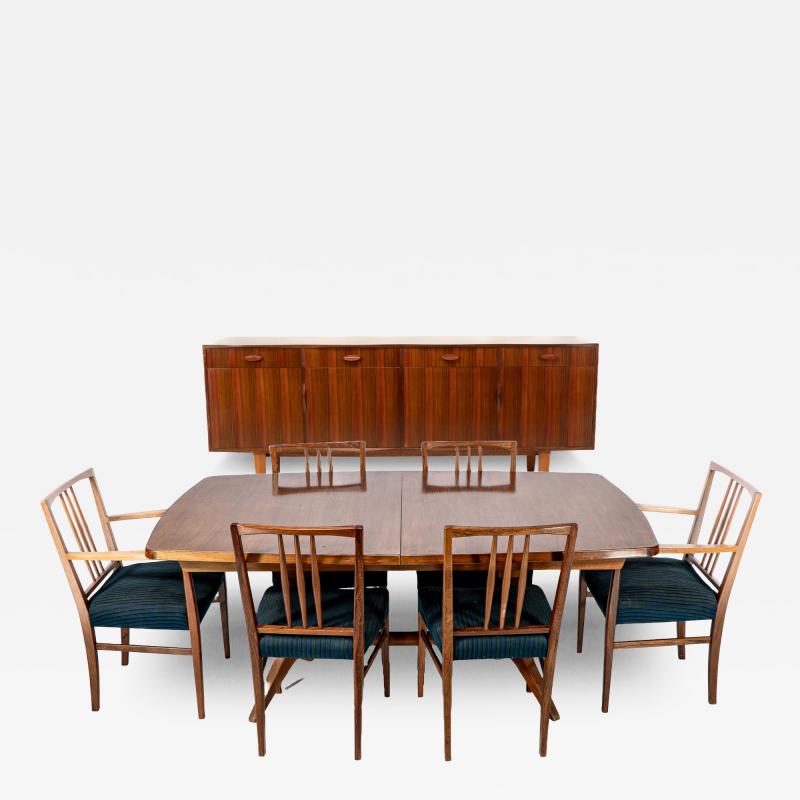 Gordon Russell Gordon Russell Designer WH Russell a Rosewood Mahogany Burford Dining Suite