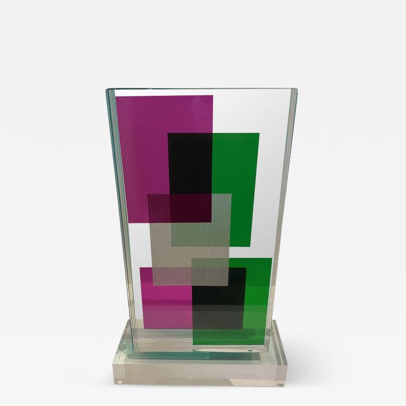 Grace Absi American Modern Lucite Monolithic Sculpture Grace Absi