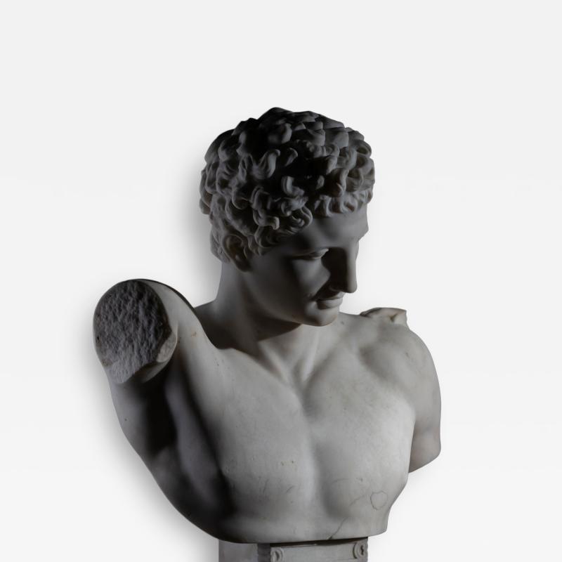 Grand Tour Marble Bust of Hermes of Olympia Italy