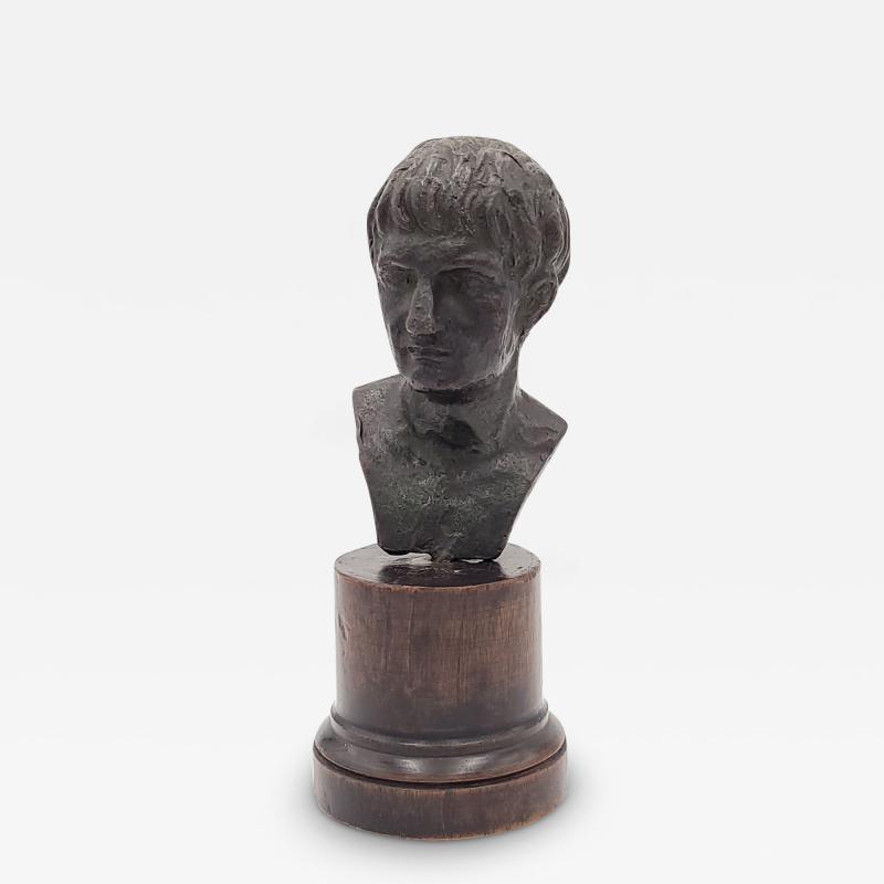 Grand Tour Small Bronze Bust of Emperor Severus Alexander Italy 19th century