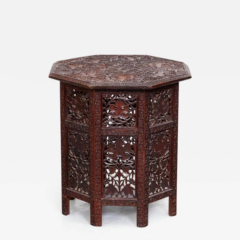 Grapevine Carved Octagonal Drinks Table
