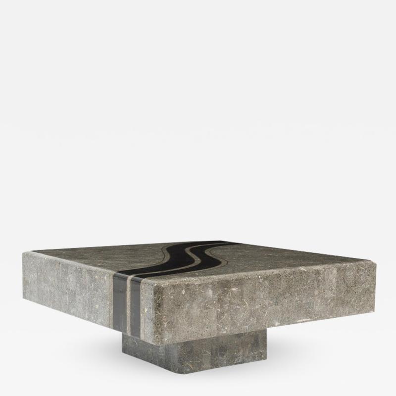 Graphic Tessellated Marble Coffee Table