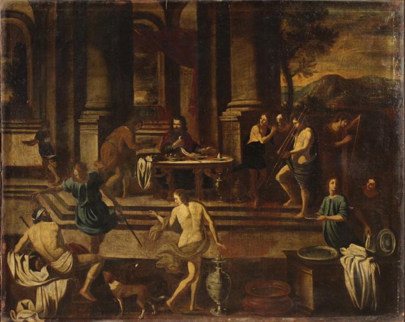 Great 17th century Italian painting Herods Banquet