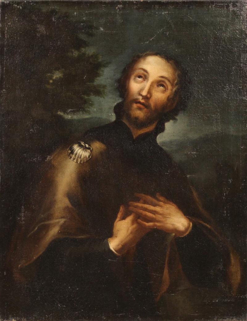 Great 17th century religious painting Saint Roch