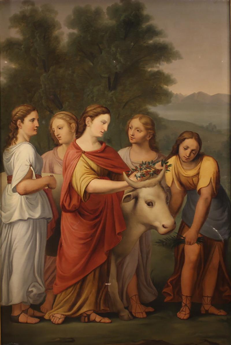 Great 19th century neoclassical painting The Rape of Europa