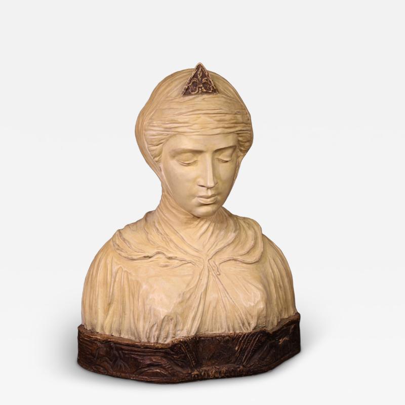 Great 20th century terracotta sculpture Beatrice Portinari
