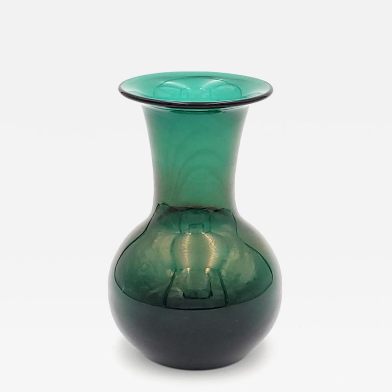 Green Glass Vase Italy circa 1960