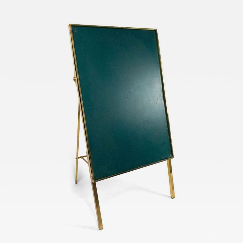 Green Leather Bulletin Board with Stand