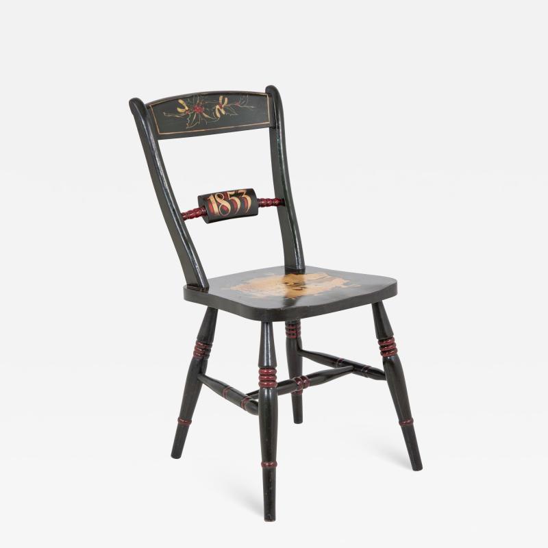 Green Painted Christmas Chair
