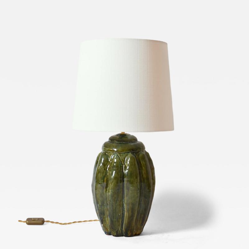 Green oblong ceramic lamp Helder 2025