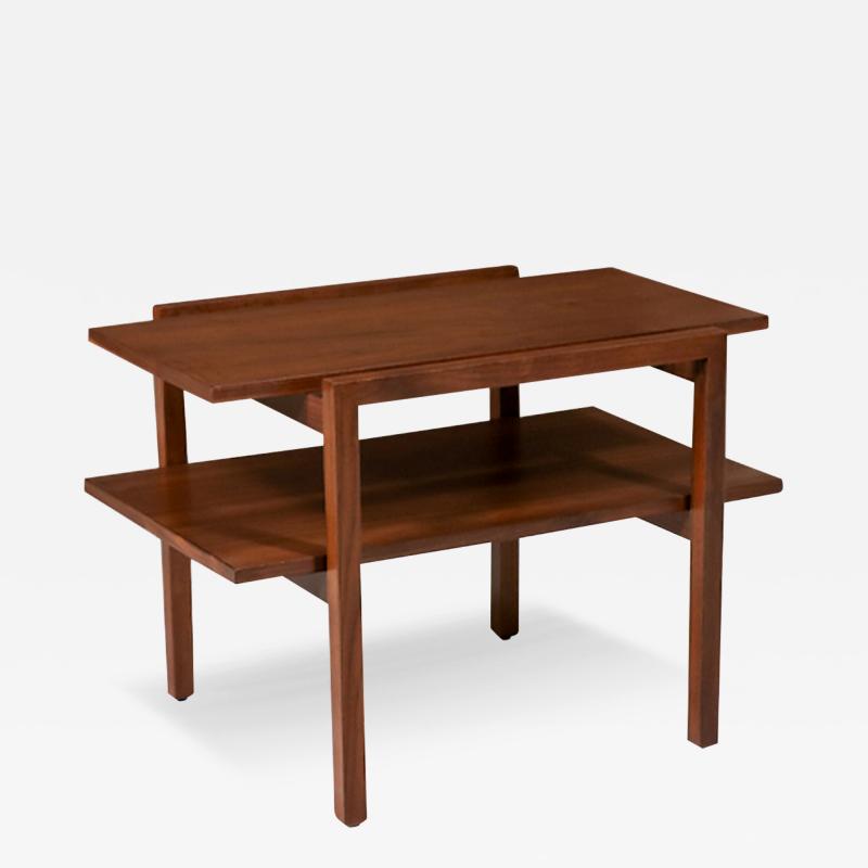 Greta Magnusson Grossman Greta M Grossman Walnut Tier Side Table for Glenn of California