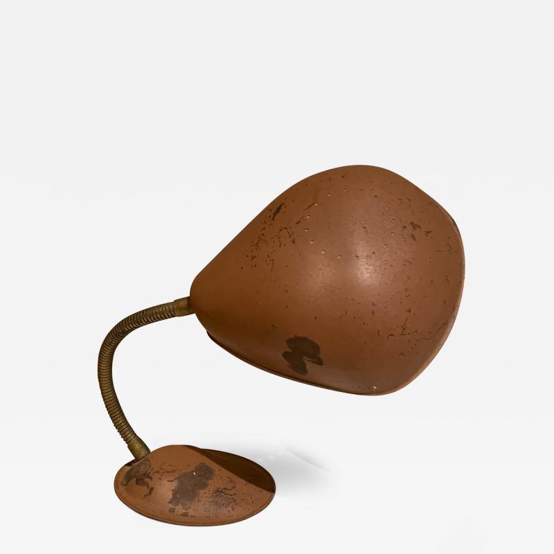 Greta Magnusson Grossman Very Vintage Cobra Desk Lamp Style of Greta Grossman Faded Brown 1960s LA