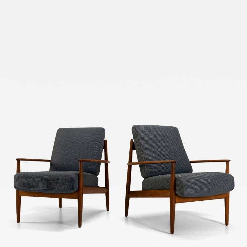 Grete Jalk Pair of Grete Jalk Model 118 armchairs in Teak for France Daverkosen 1950s