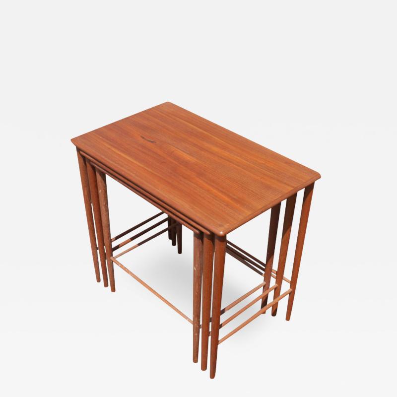 Grete Jalk Set of Three Grete Jalk Danish Teak Nesting Tables