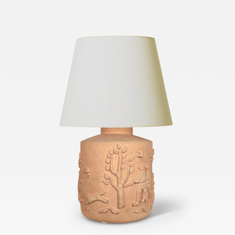 Grete M ller Large Charming Lamp with Outdoor Reliefs by Grete and Tom M ller