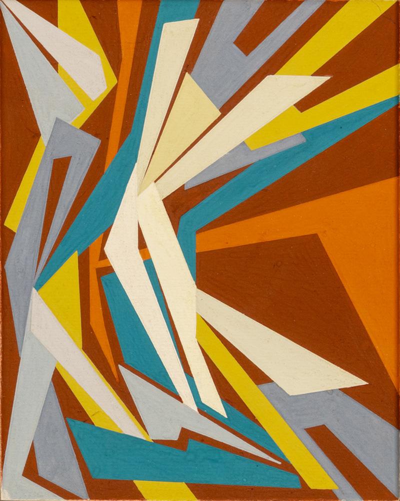 Gualtiero nativi Gualtiero Nativi Combinazione di forze tempera on cardboard 1951