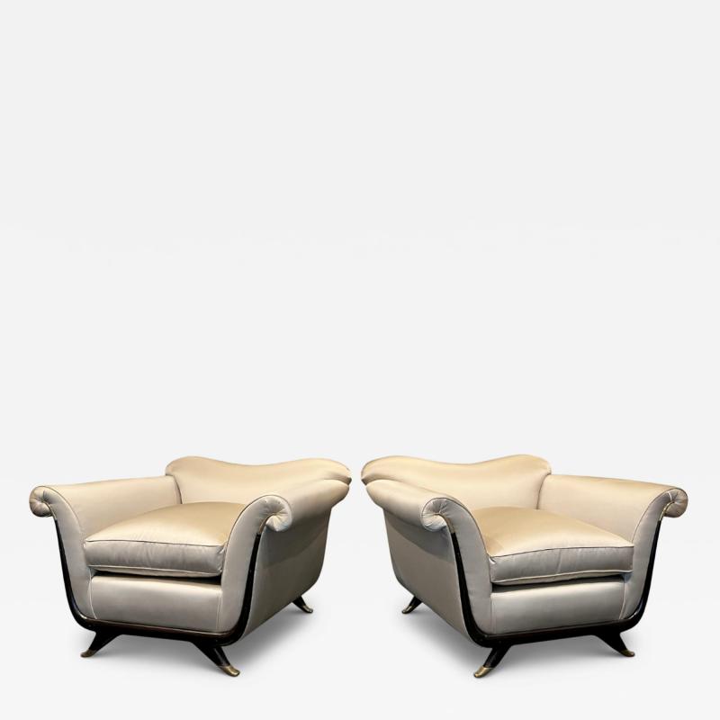 Guglielmo Ulrich Italian 1940s Lounge Chairs Attributed to Guglielmo Ulrich