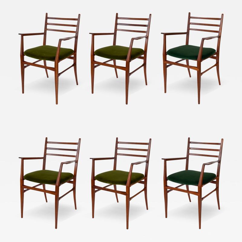 Guglielmo Ulrich Set Six Trieste Dining Chairs by Guglielmo Ulrich