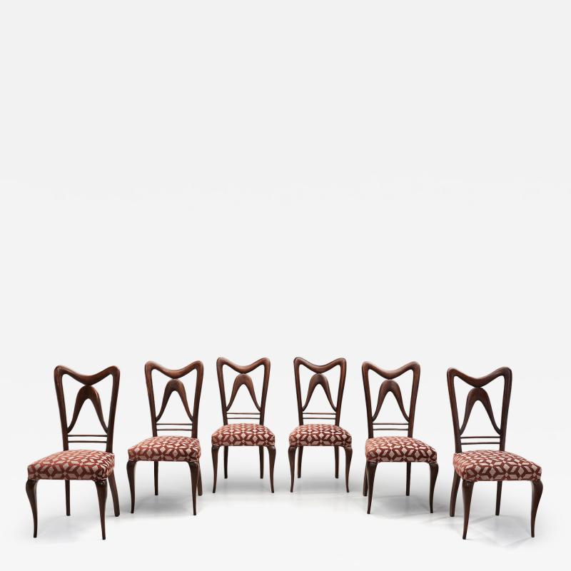 Guglielmo Ulrich Set of Six Dining Chairs by Guglielmo Ulrich Attr Italy 1950s