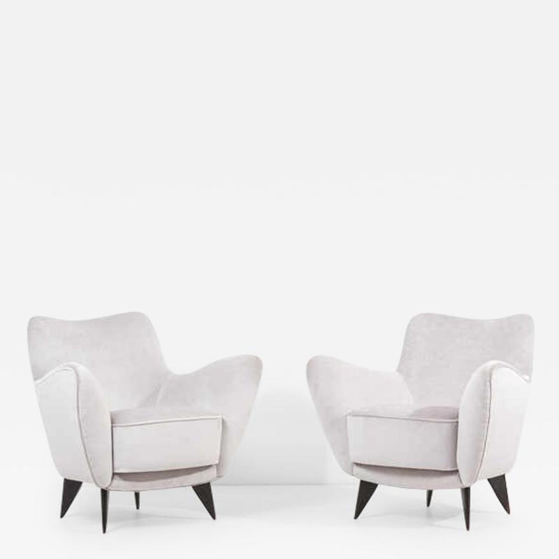 Guglielmo Veronesi Pair of Guglielmo Veronesi Perla Lounge Chairs by I S A Bergamo