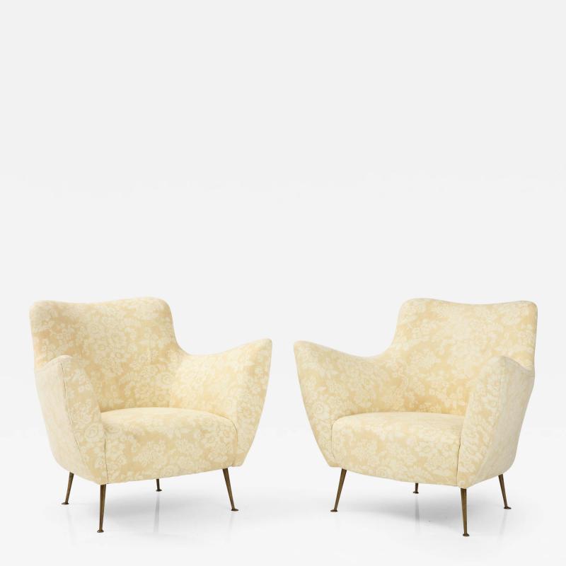 Guglielmo Veronesi Pair of Lounge Chairs by Guglielmo Veronesi Italy c 1950s