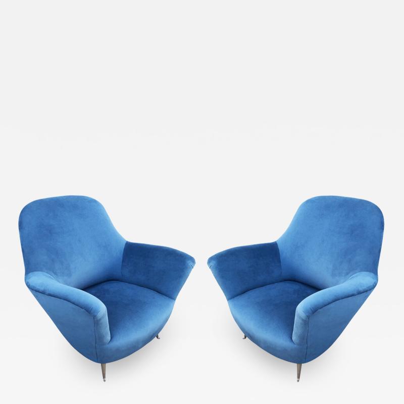 Guglielmo Veronesi Pair of Lounge Chairs by Veronesi for ISA Italy 1960s