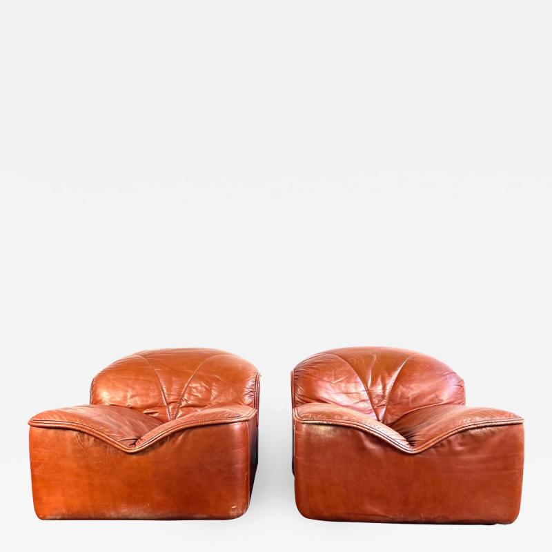 Guido Faleschini Vintage Guido Faleschini Leather Lounge Chairs a Pair