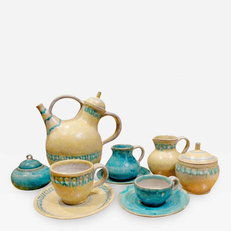 Guido Gambone Guido Gambone 33 Piece Ceramic Coffee and Espresso Set 1950s