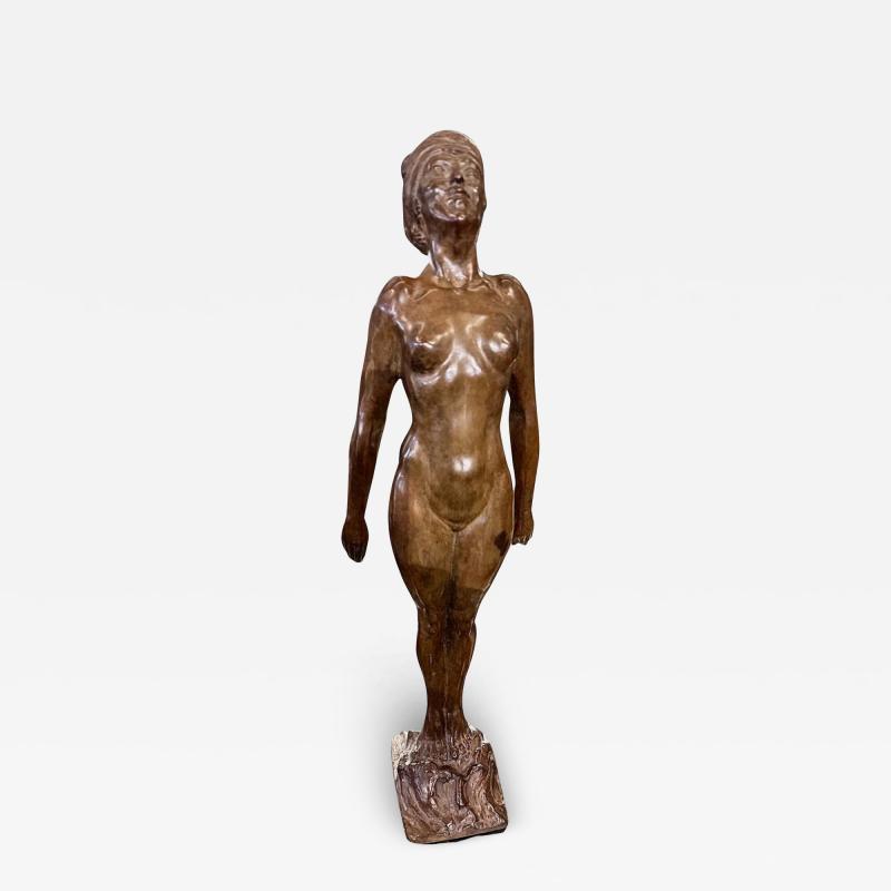 Guillaume Dumont French Art Deco Bathing Nude Female Statue by Guillaume Dumont 1923