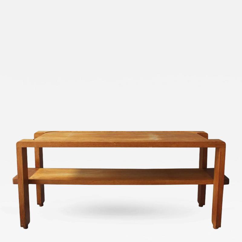 Guillerme et Chambron French 1950s Oak Cofee Table by Guillerme Chambron