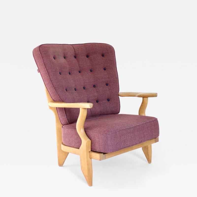 Guillerme et Chambron French Guillerme et Chambron Warm Oak petite Repos Lounge Chair Votre Maison