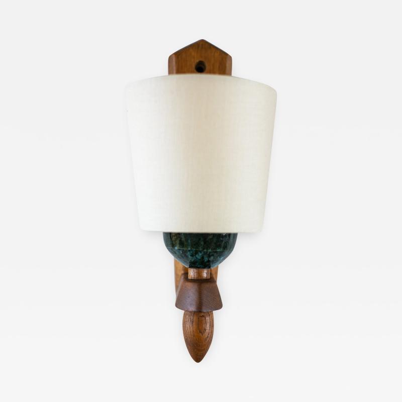 Guillerme et Chambron GUILLERME ET CHAMBRON WOOD CERAMIC SCONCES