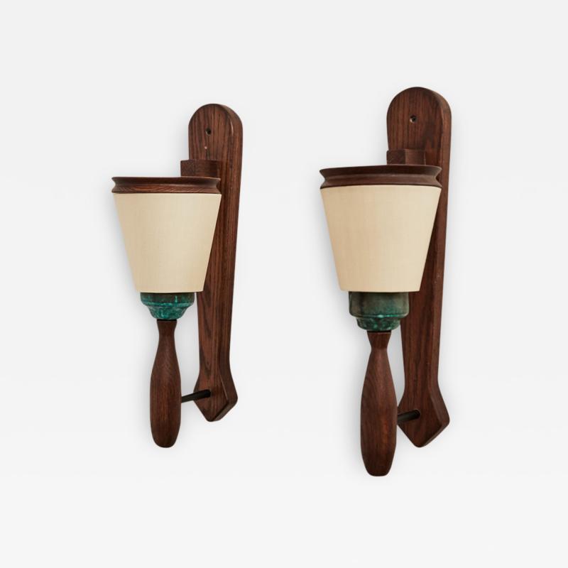 Guillerme et Chambron Guillerme and Chambron Wood Sconces