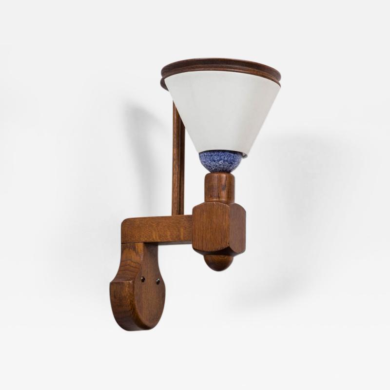 Guillerme et Chambron Guillerme and Chambron Wood and Ceramic Sconce