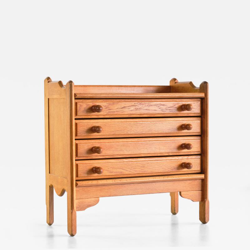 Guillerme et Chambron Guillerme et Chambron Chest of Four Drawers in Oak Votre Maison France 1960s