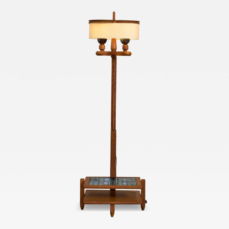 Guillerme et Chambron Guillerme et Chambron Floor Lamp with Low Shelf