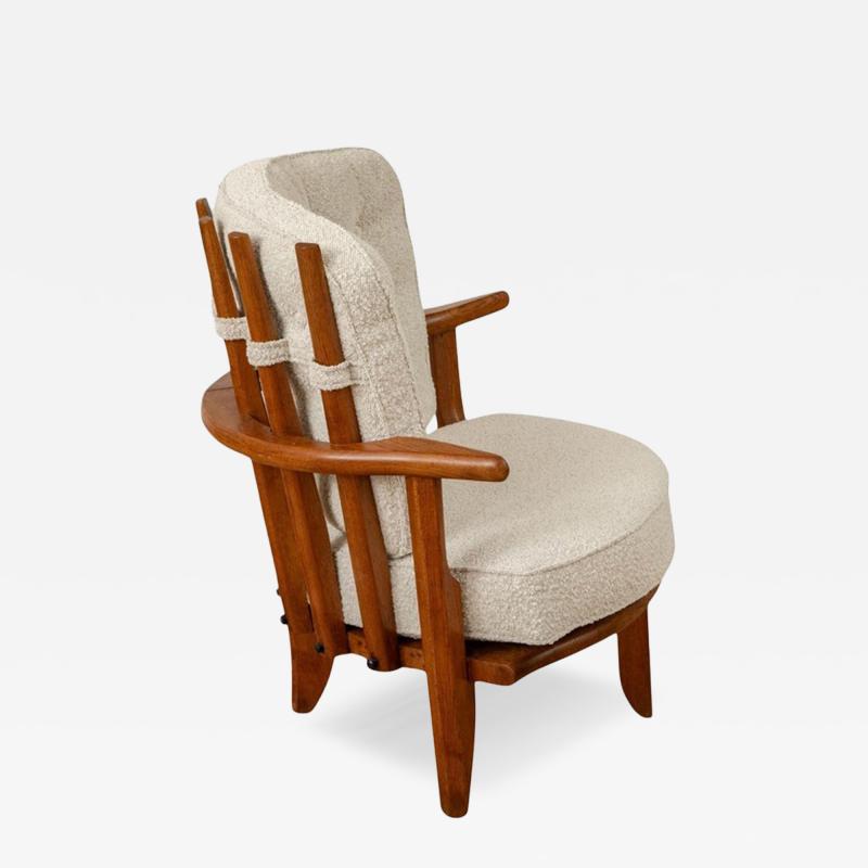 Guillerme et Chambron Guillerme et Chambron Oak Corner Chair France 1960s