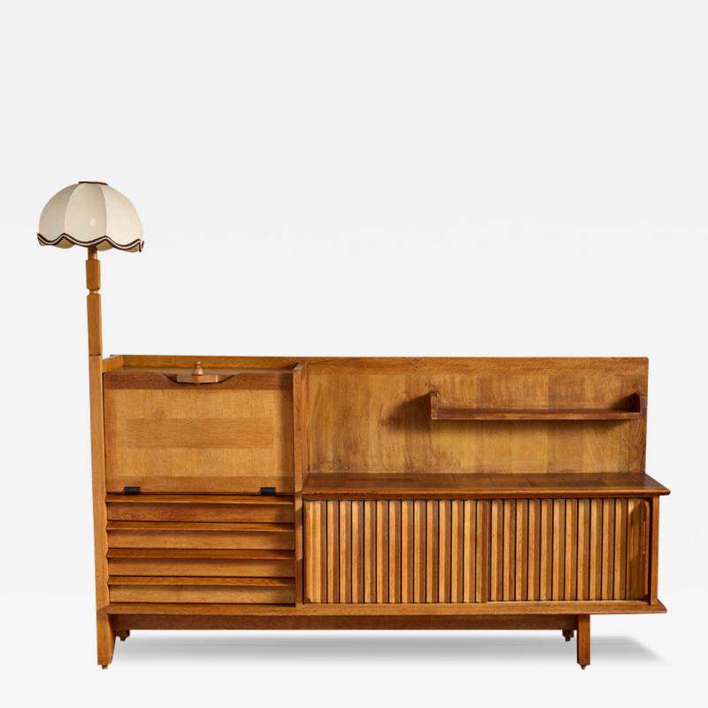 Guillerme et Chambron Guillerme et Chambron Sideboard with Lamp