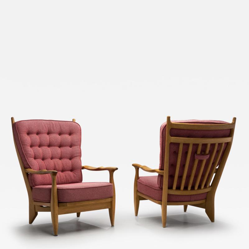 Guillerme et Chambron Pair of Edouard Armchairs by Guillerme et Chambron France 1960s