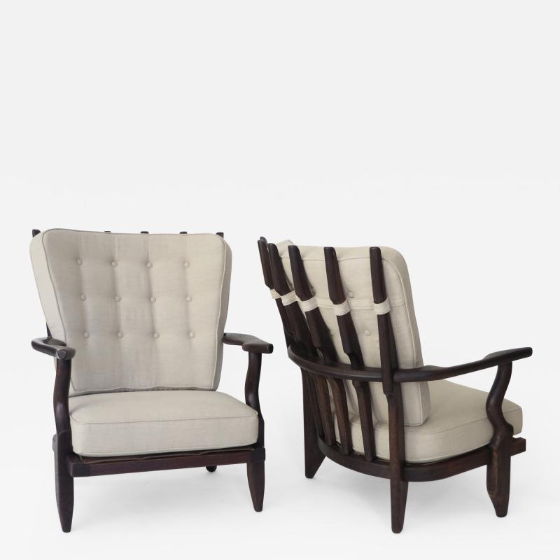 Guillerme et Chambron Pair of Guillereme et Chambron for Votre Maison Petit Repos French Lounge Chairs