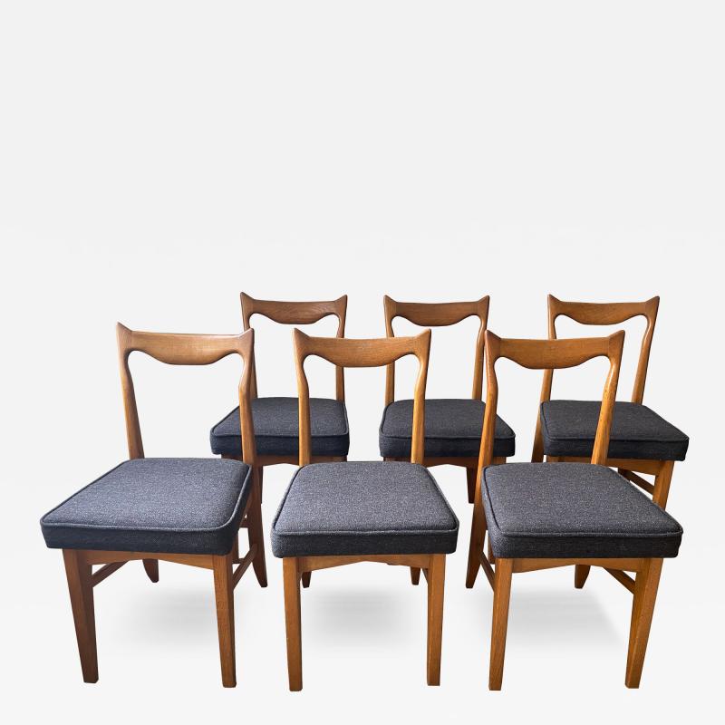 Guillerme et Chambron SET OF SIX GUILLERME ET CHAMBRON DINING CHAIRS