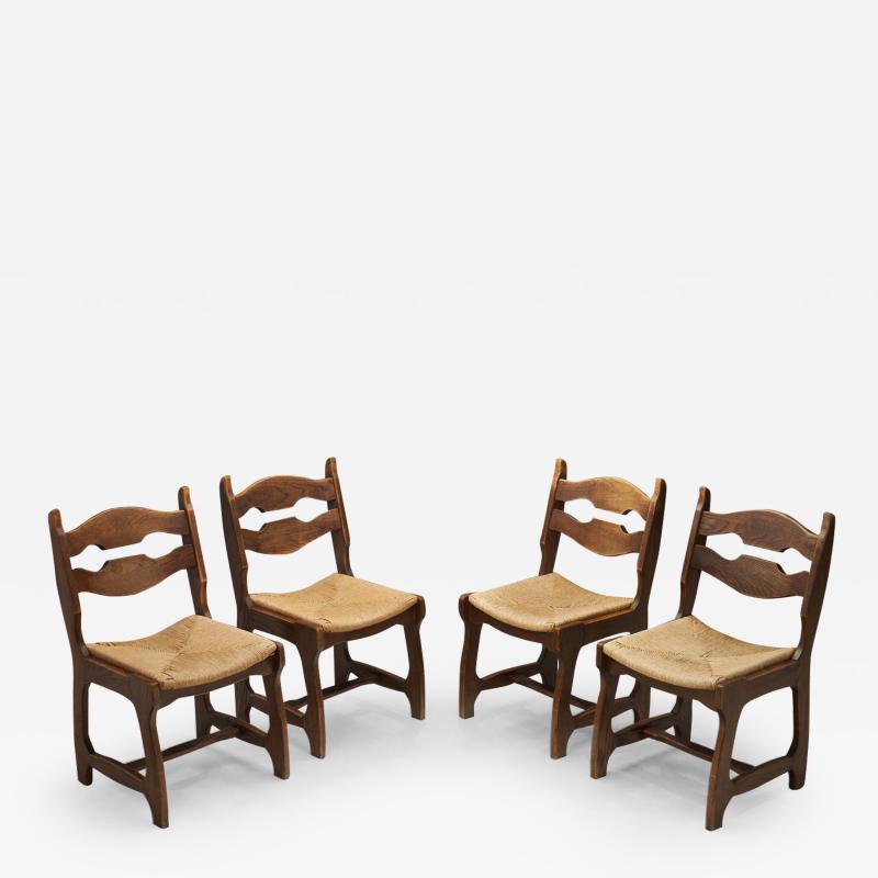 Guillerme et Chambron Set of Four Guillerme et Chambron Chairs for Votre Maison France 20th Century