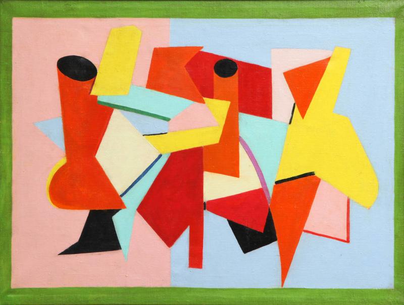 Gunnar Bay Nielsen Konstruktion over Den Painting by Gunnar Bay Nielsen
