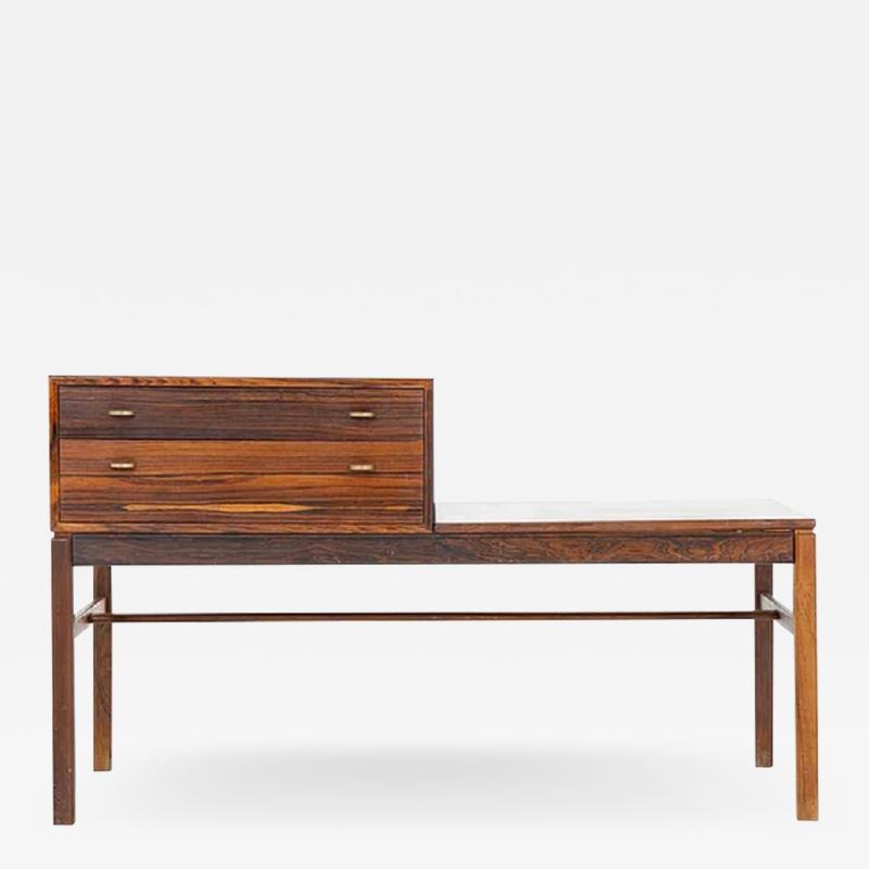 Gunnar Myrstrand Sven Engstr m Copy of Scandinavian Flower Table Casino in Rosewood and Brass by Engstr m am