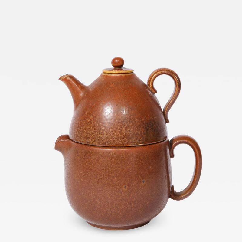 Gunnar Nylund Mid Century Modern Double Ceramic Teapot by Gunnar Nylund for R rstrand